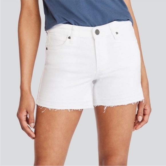 Kut From The Kloth Andrea White Denim Shorts size 2 - Picture 3 of 9
